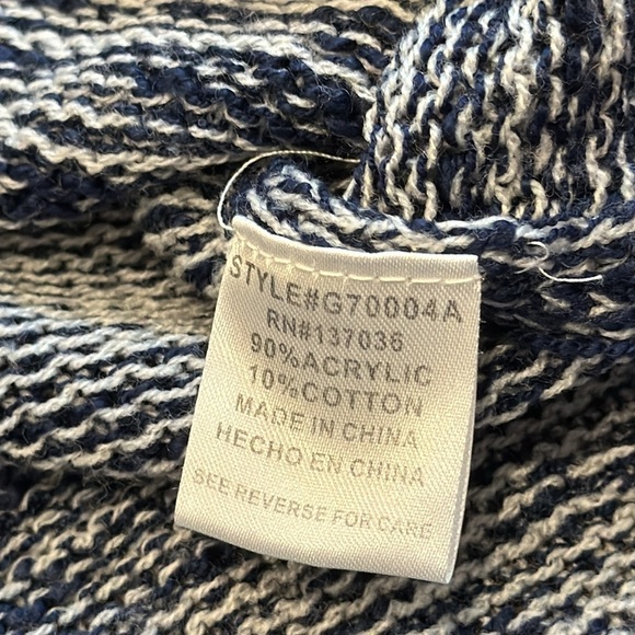 Paper Crane Women’s Sweater Blue and White Size Small - Picture 3 of 4